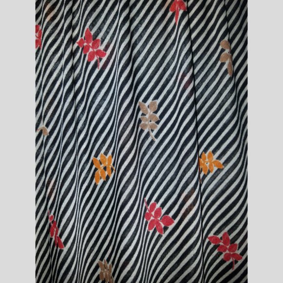 Vtg 70s French Boho Asymmetrical Frill Dress M - Picture 9 of 11